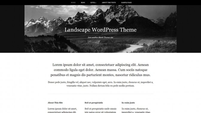 Landscape - Free Portfolio WordPress Theme