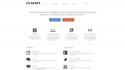Plazart Framework Responsive Jooma Template