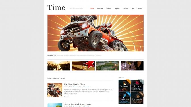 Time Free Wordpress theme