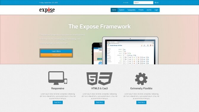 The Expose Framework - Joomla! Template Framework